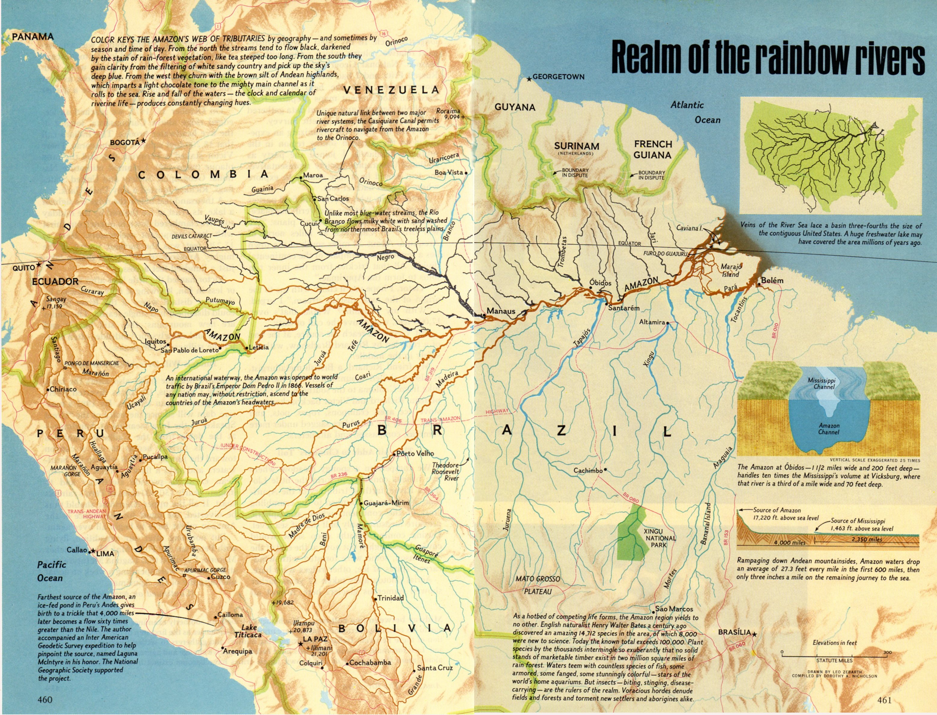 Река Амазонка на карте мира
